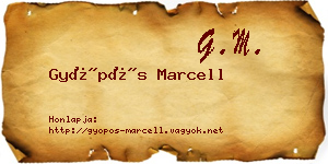 Gyöpös Marcell névjegykártya