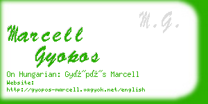 marcell gyopos business card